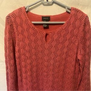 Comfy Winter sweater/ fall sweater/ pink/ R Q T sweater/ red/ pink sweater